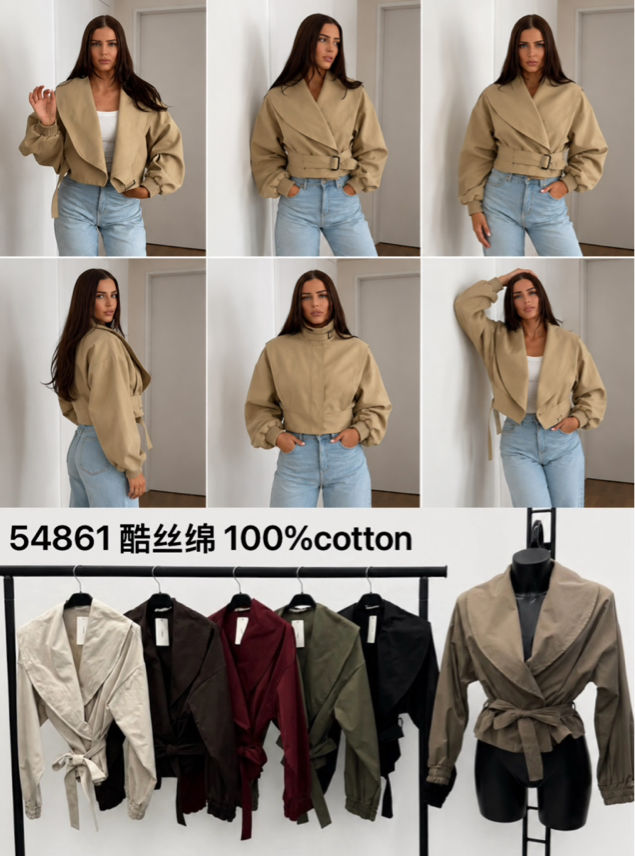 Kurtka Cropped Kopertowa