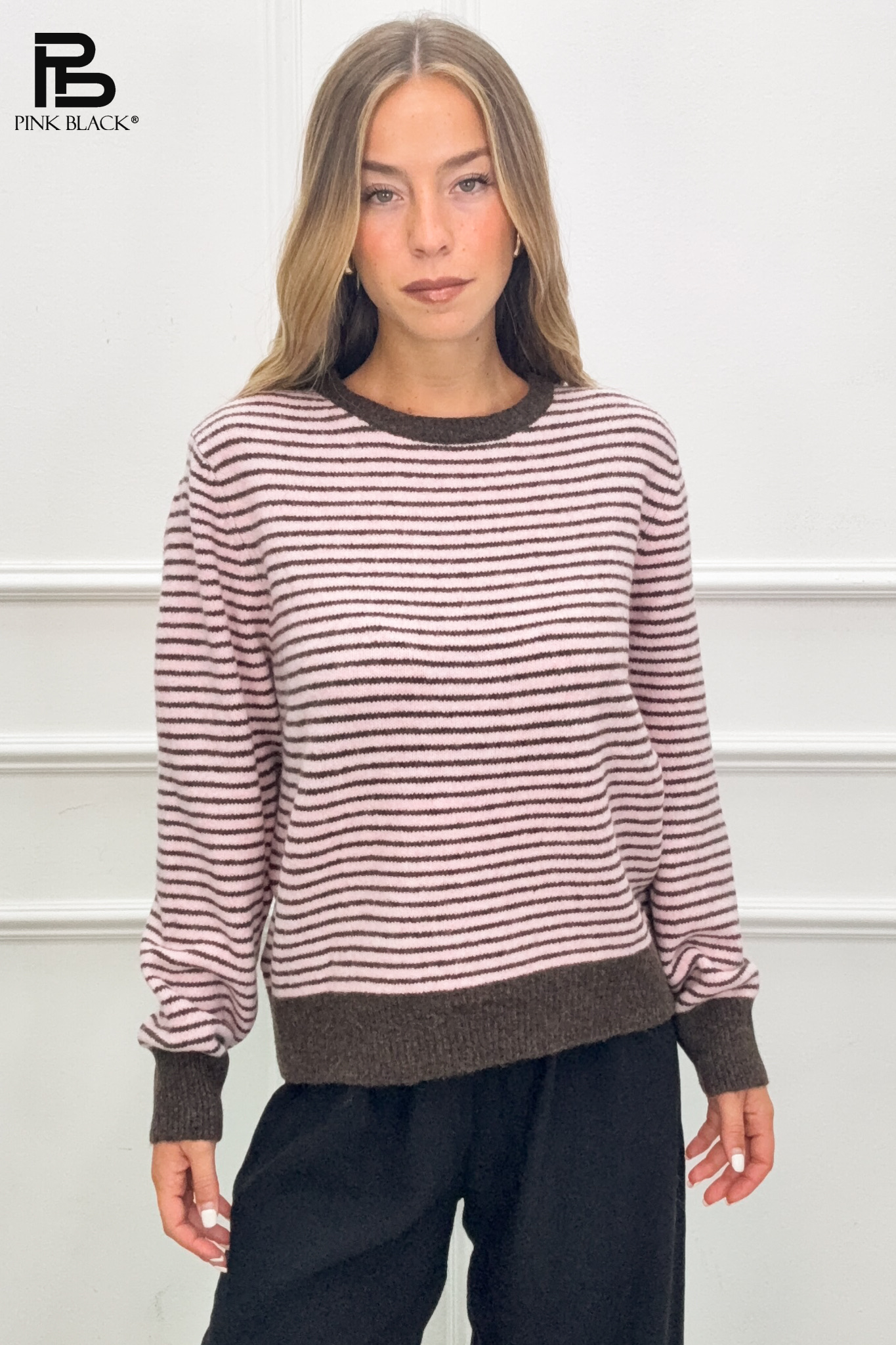 Sweter luźny w paski