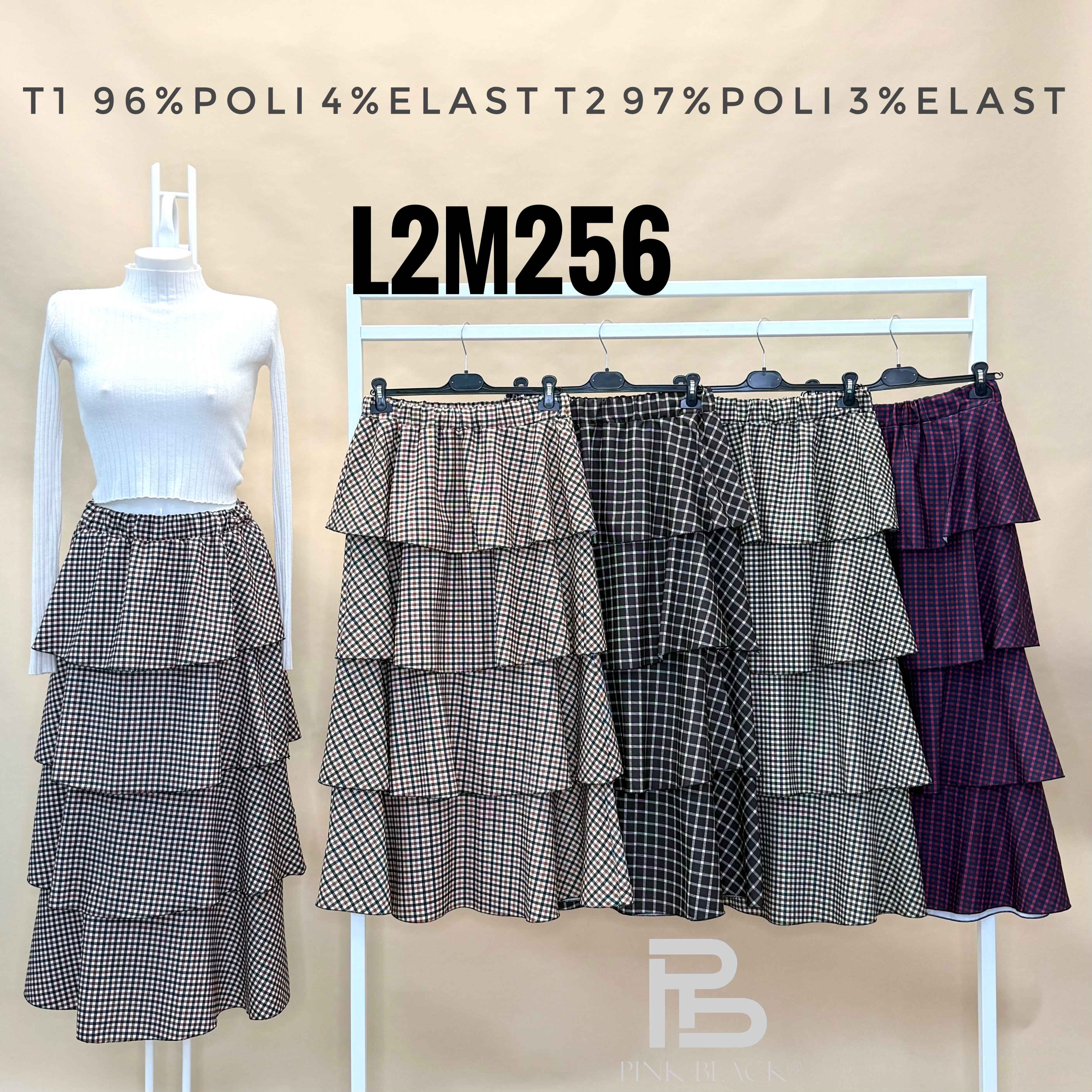 Spódnica Midi Rozszerzana z Falbaną