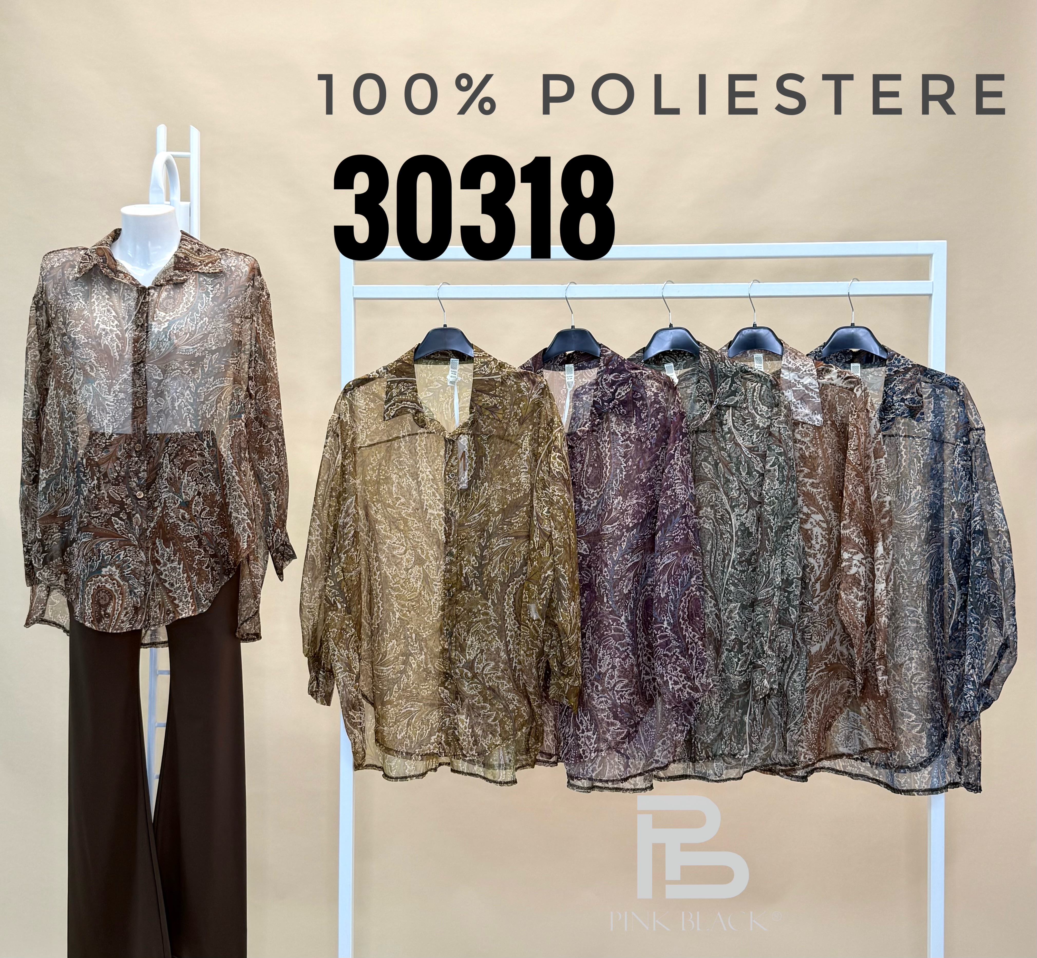 Koszula Luźna Wydłużona Paisley