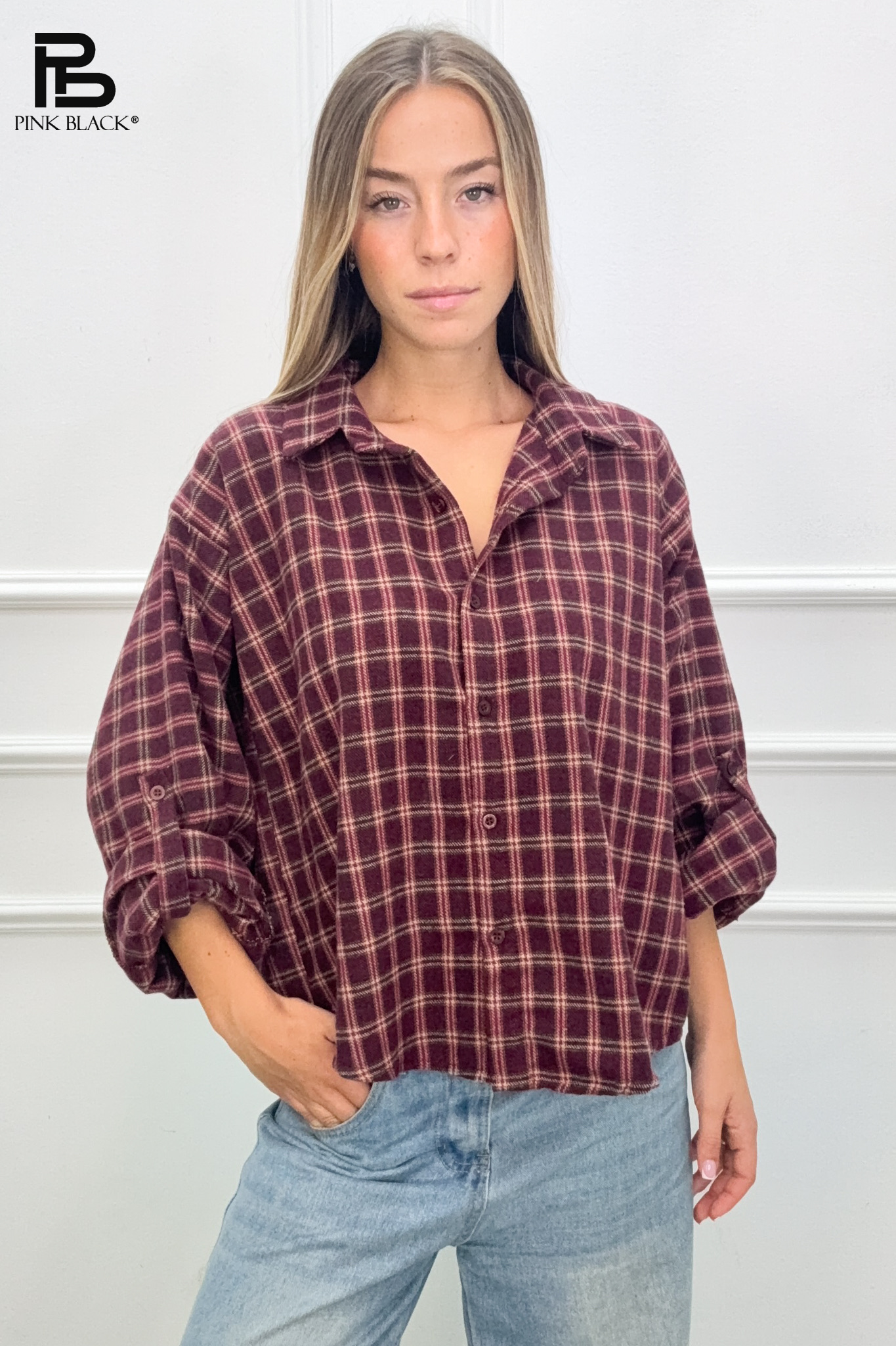 Koszula Oversize z Kołnierzykiem