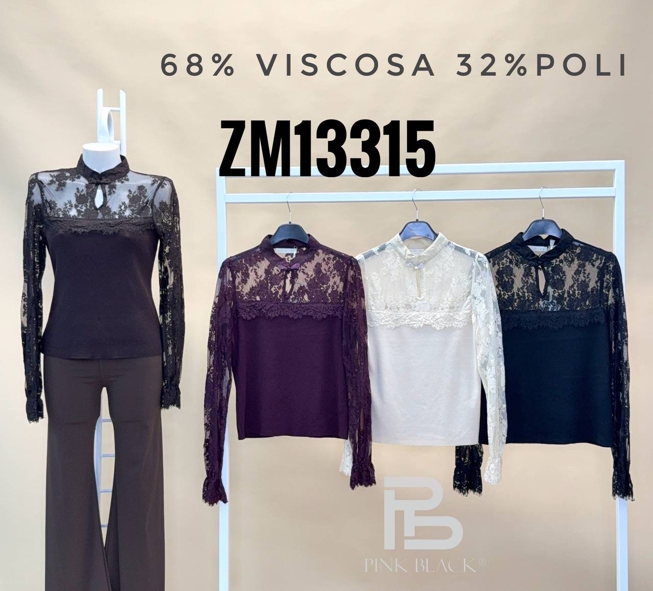 Bluzka Koronkowa Półgolf