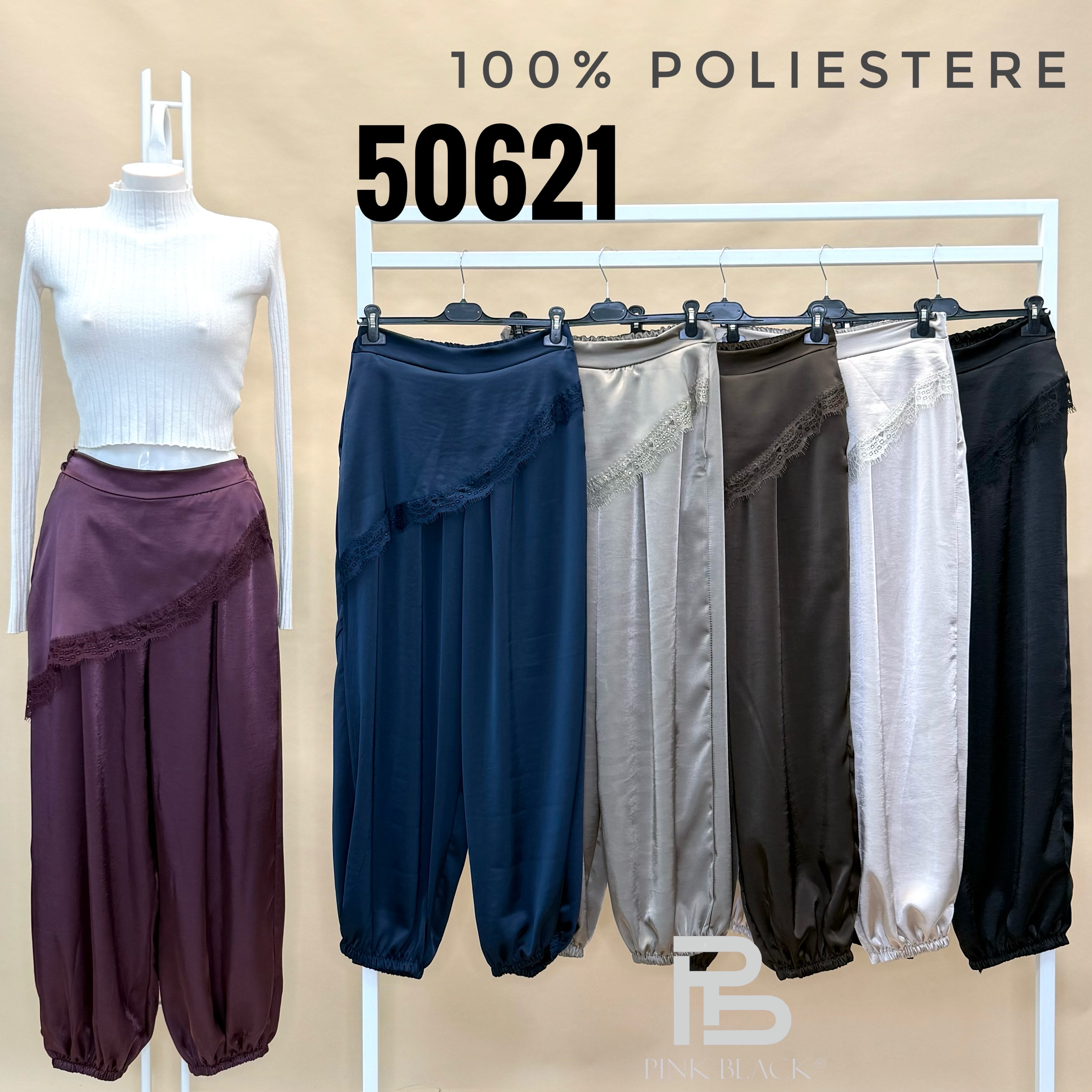 Spodnie Joggery Satynowe