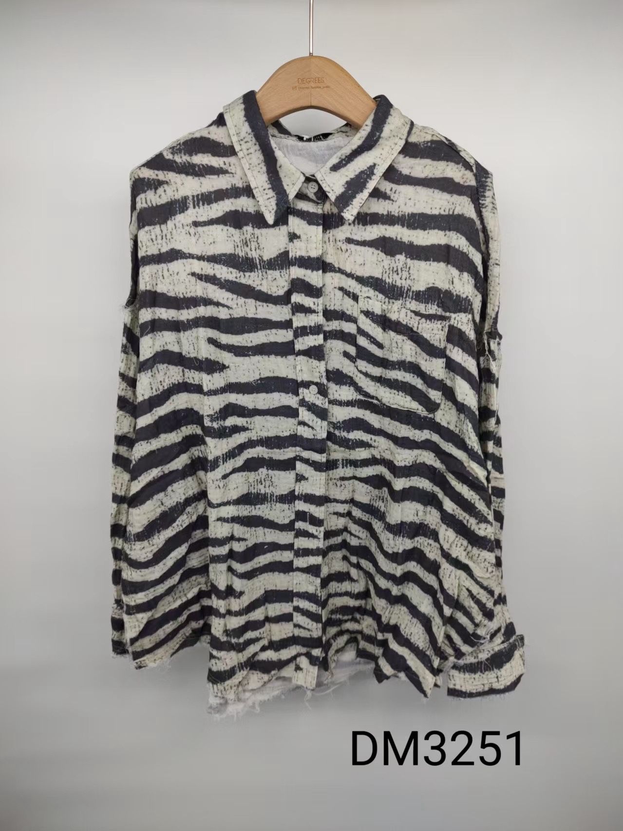 Koszula Luźny Krój Zebra