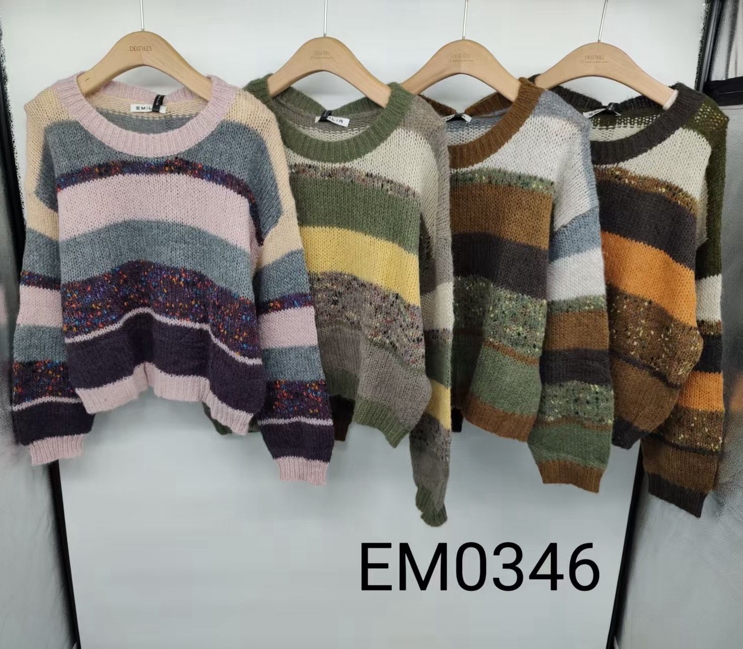 Sweter Luźny w Pasy