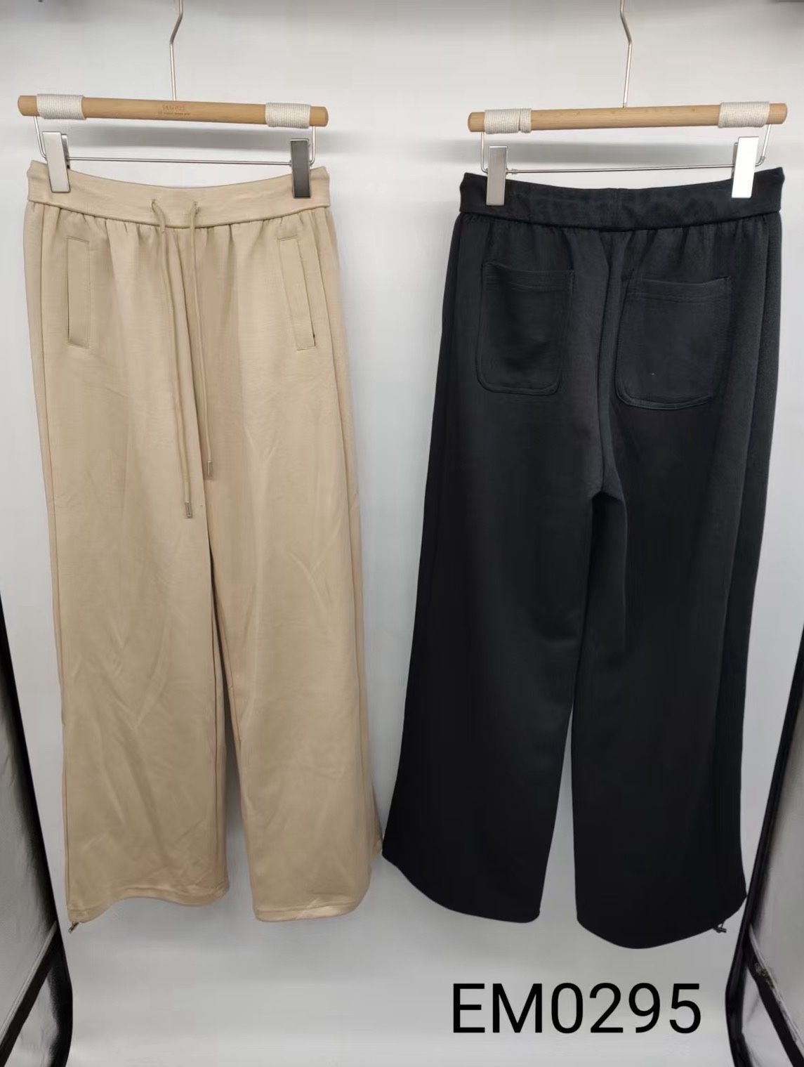 Spodnie Wide Leg z Troczkiem