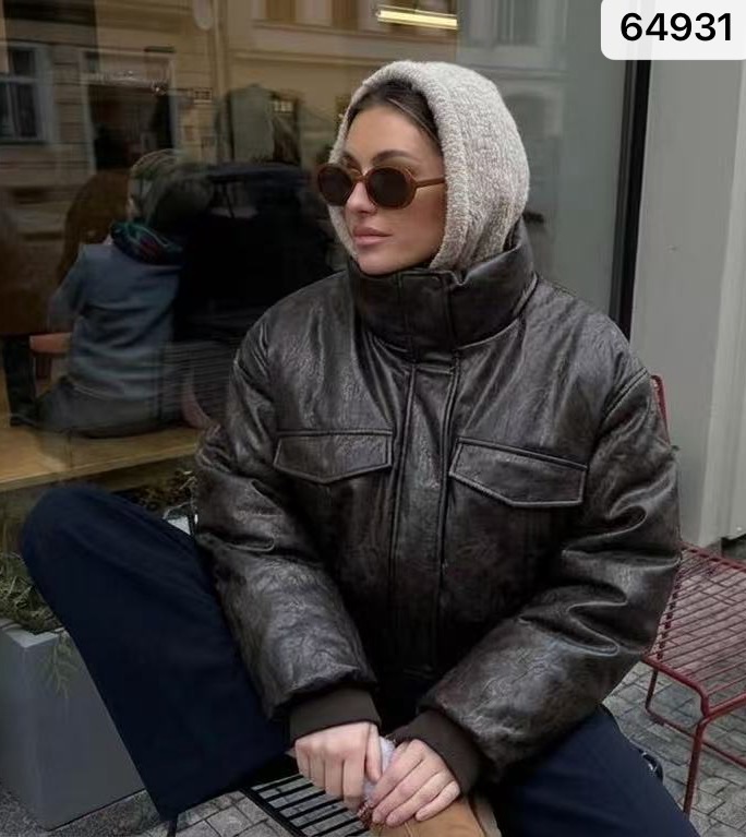 Kurtka Oversize Ze Stójką