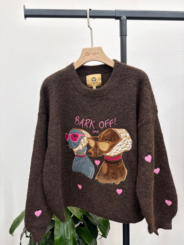 Sweter Luźny Z Aplikacją