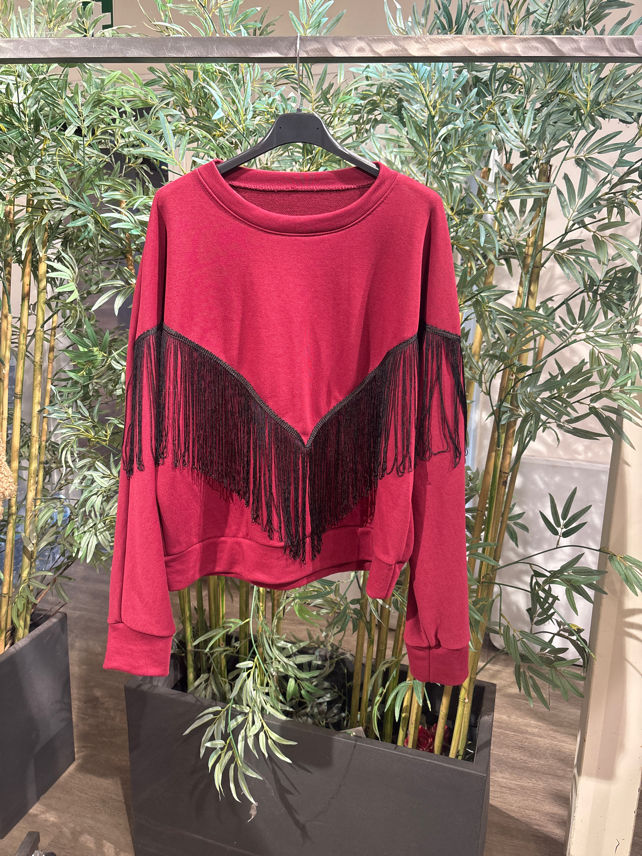Bluza Luźna z Frędzlami