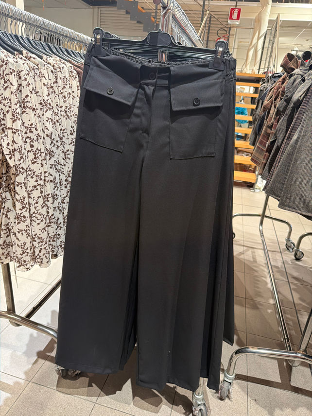Spodnie Wide Leg z Kieszeniami