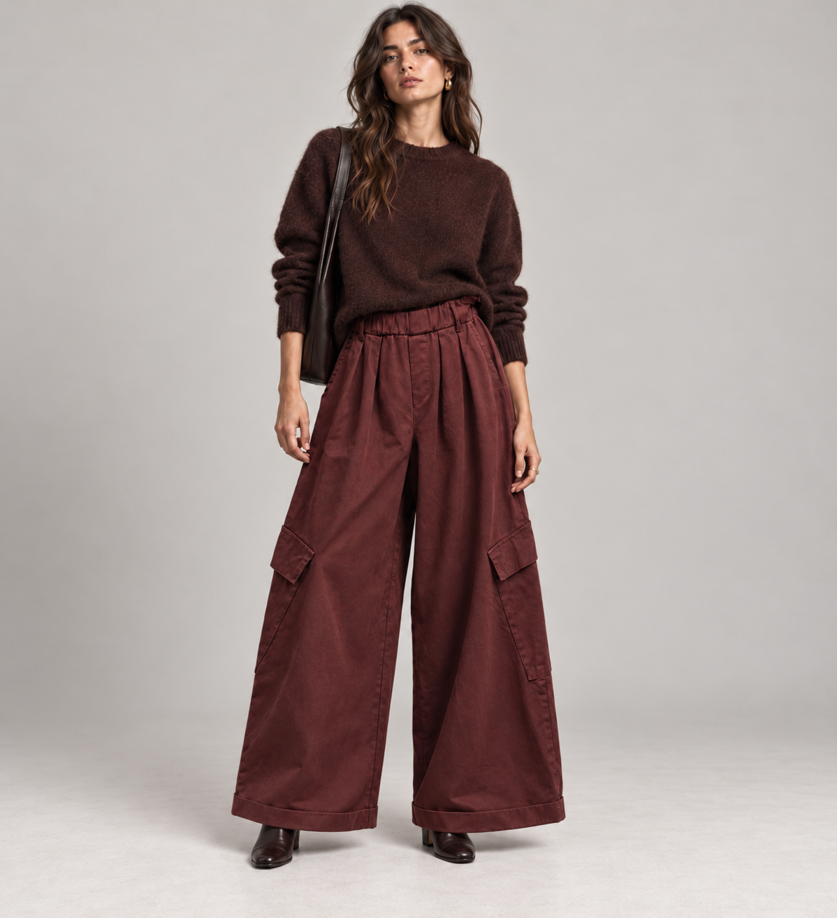 Spodnie Wide Leg z Plisami