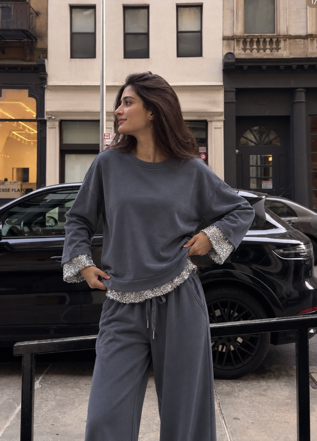 Bluza Oversize z Cekinami