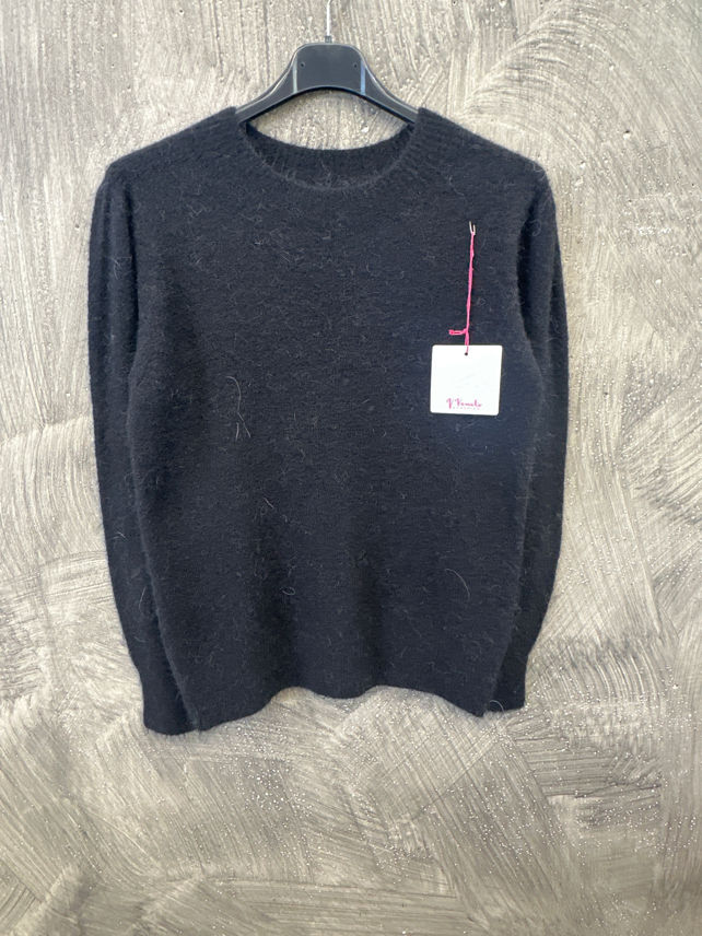 Sweter Puszysty Okrągły Dekolt