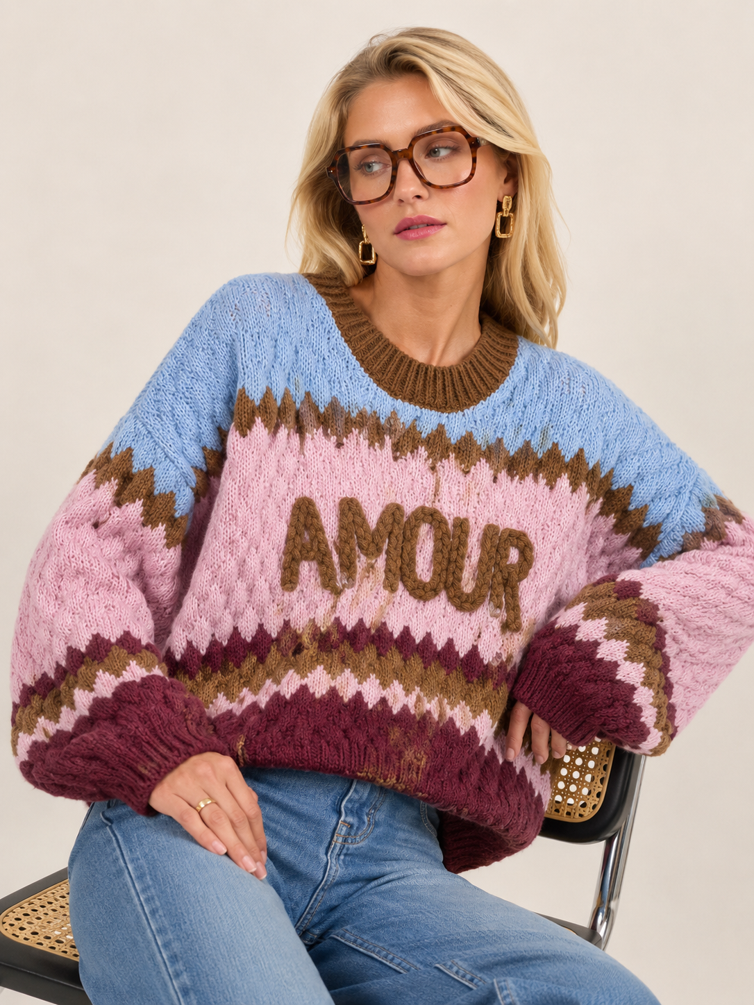 Sweter Oversize z Napisem