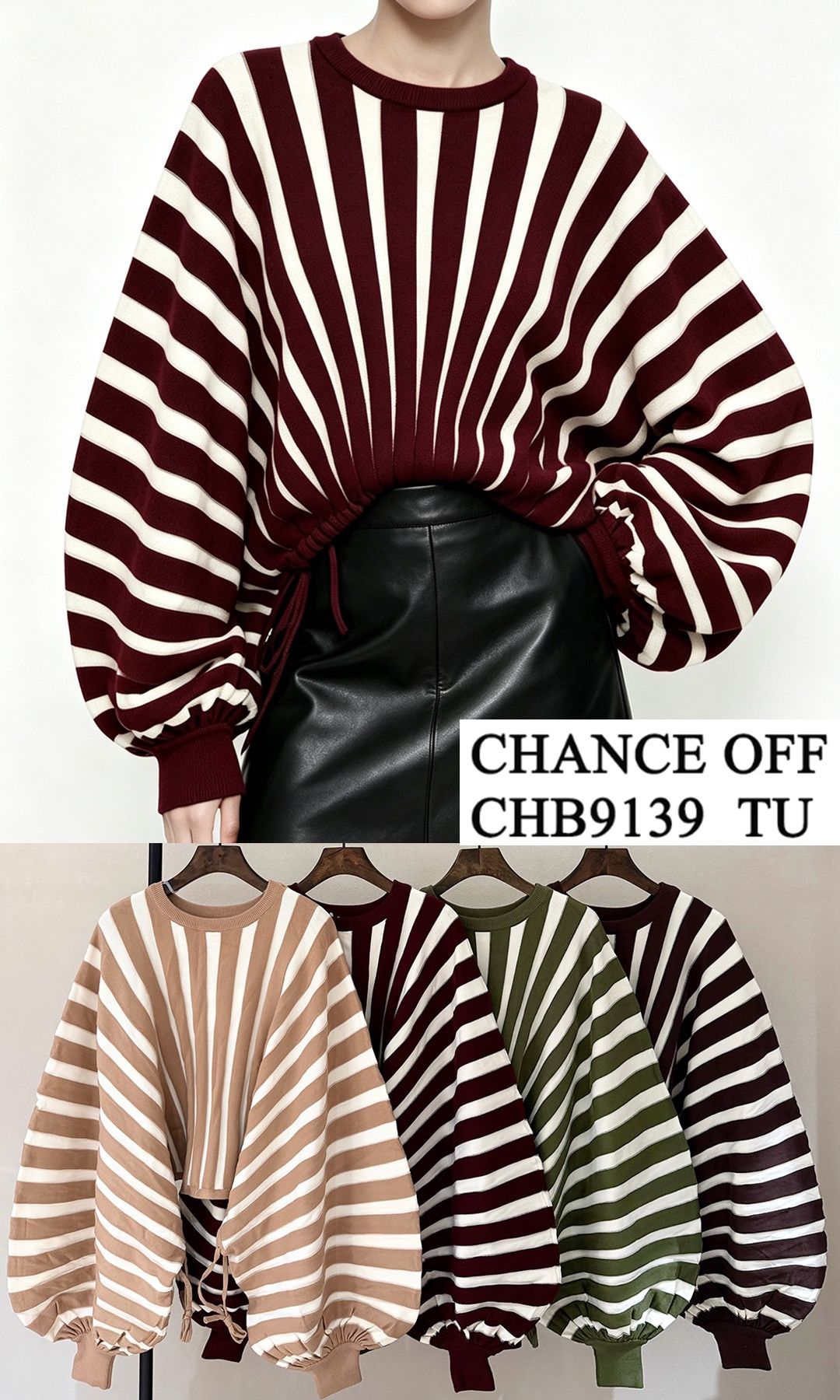 Sweter oversize w paski