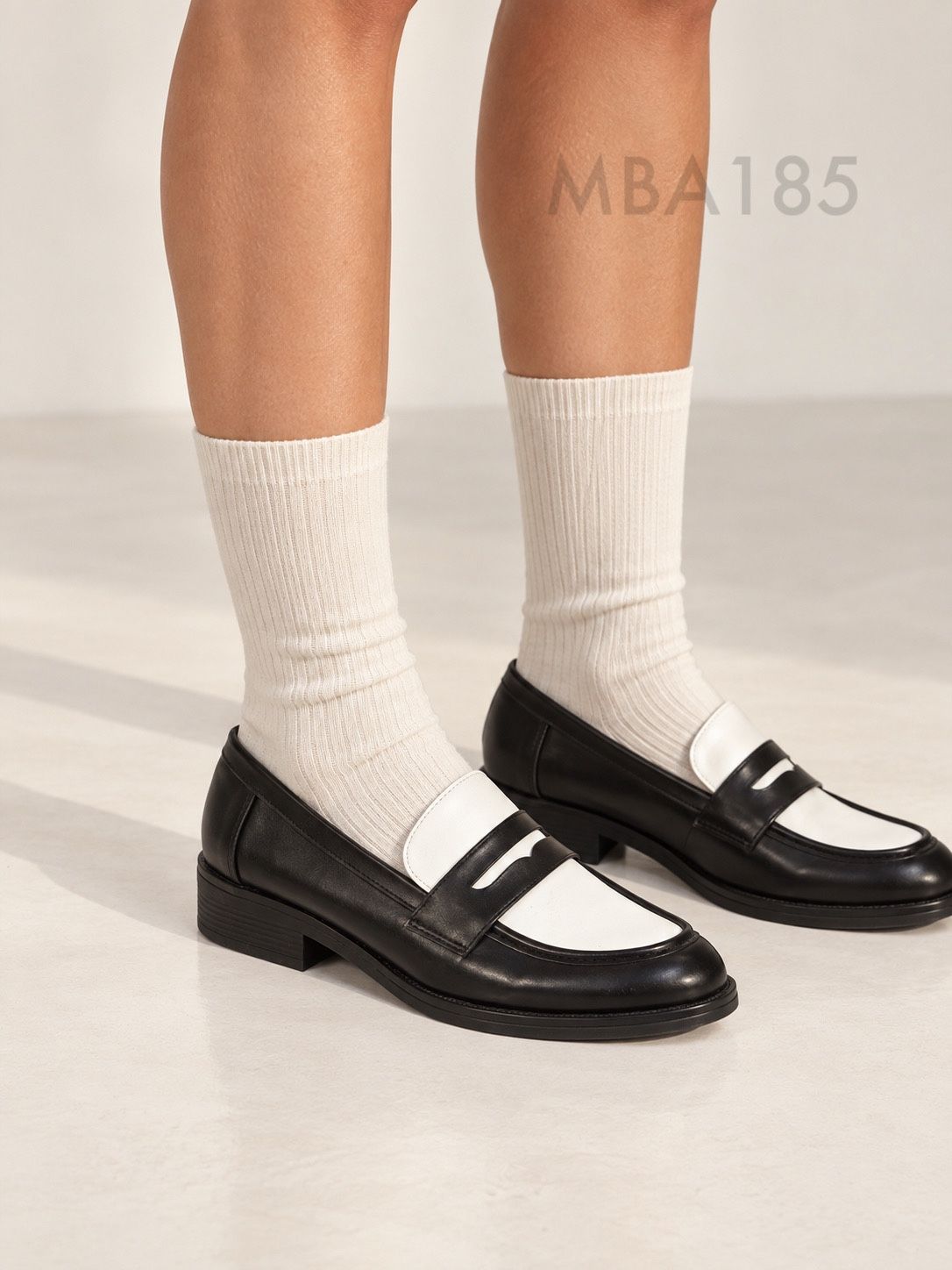 Mokasyny Loafers z Color-Block