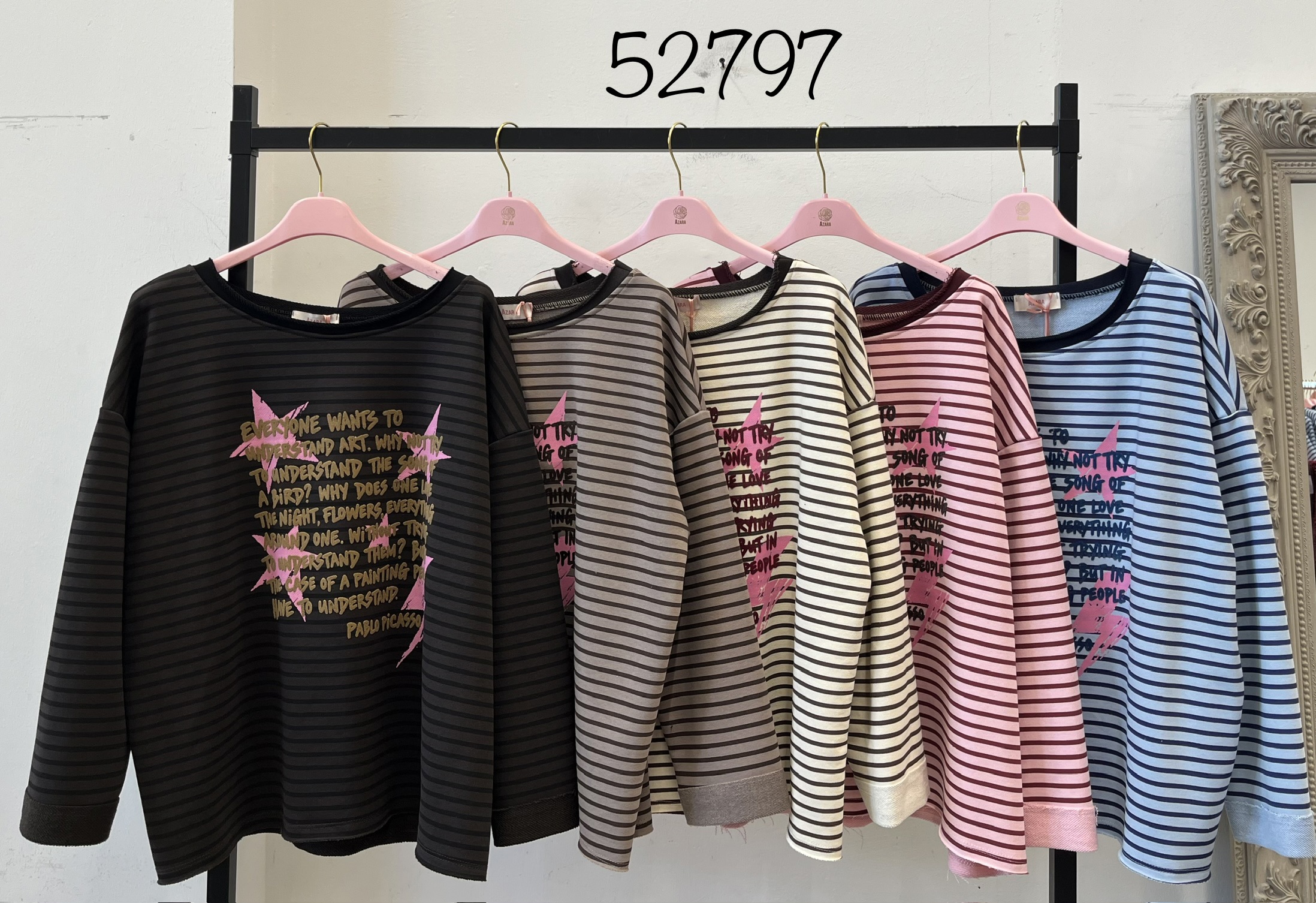Bluza Luźna Z Nadrukiem