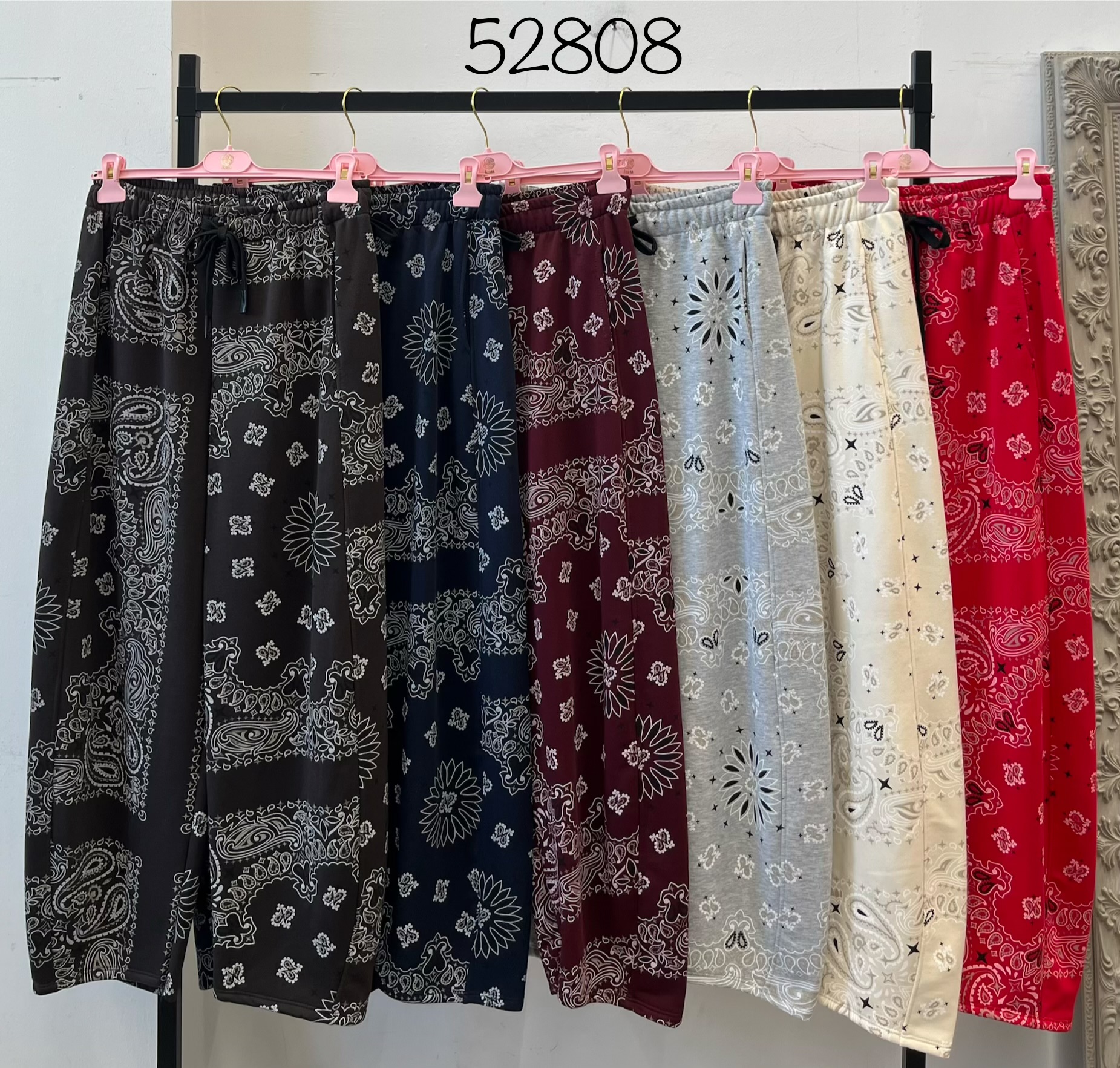Spodnie szerokie z paisley