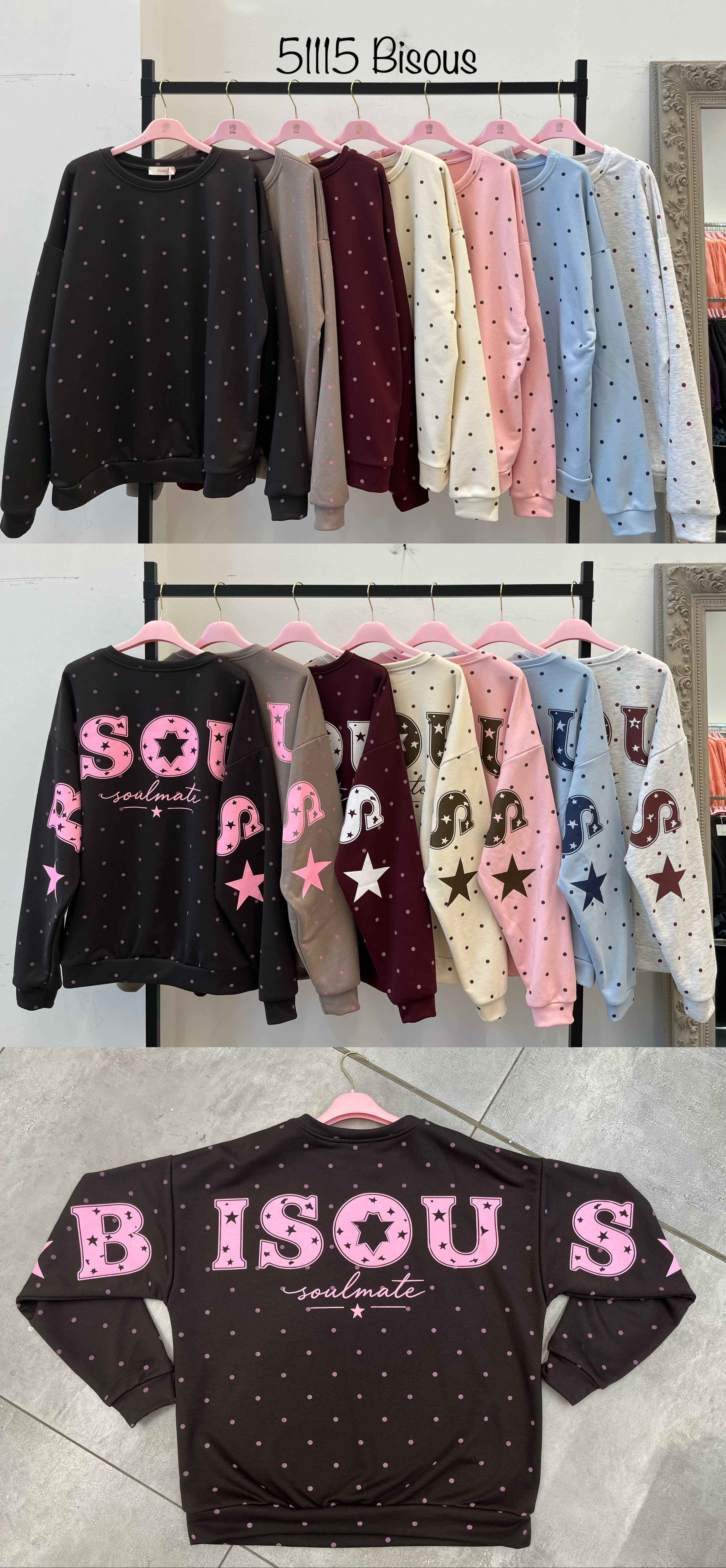 Bluza Luźna z MikroWzorem