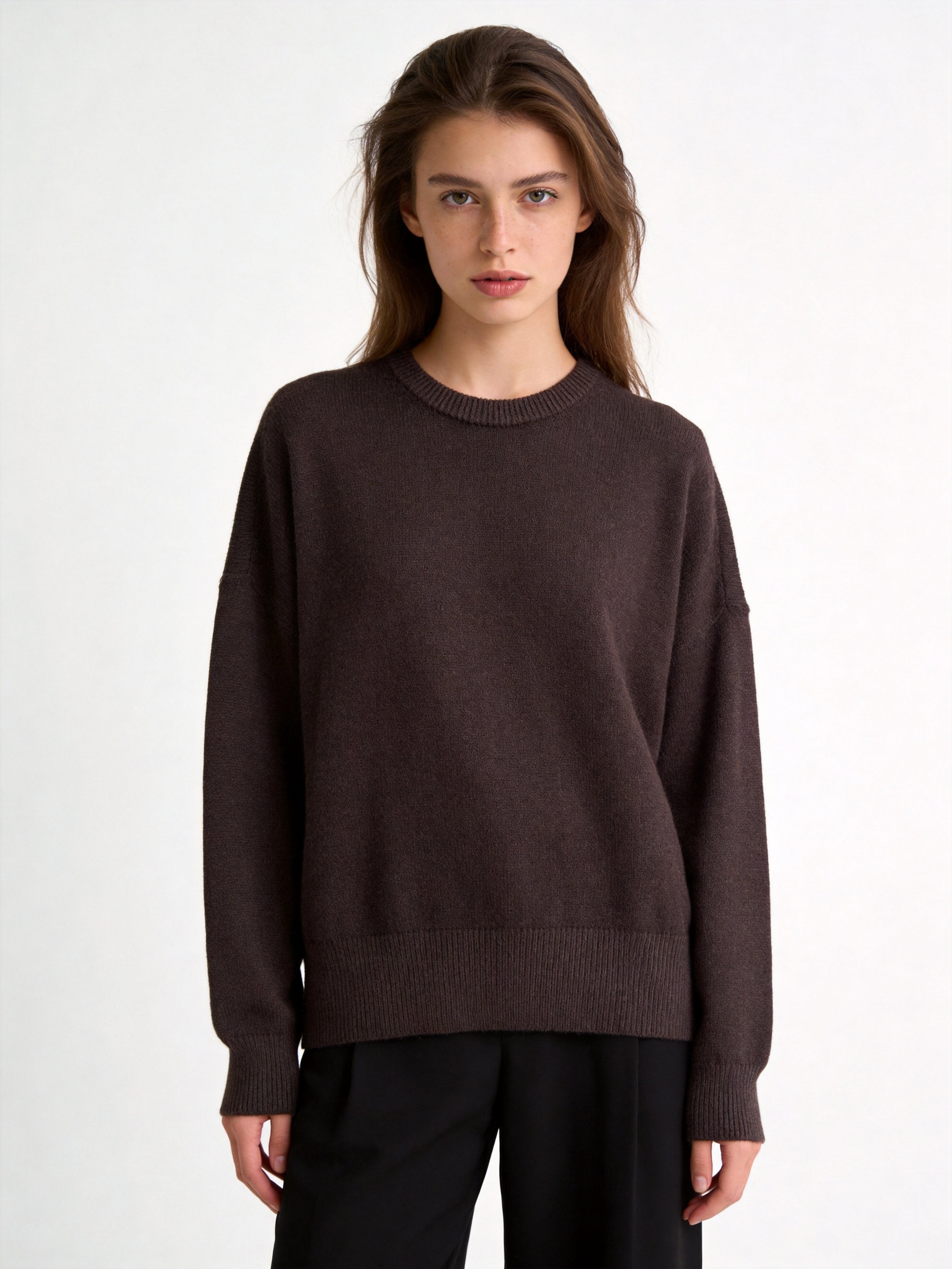 Sweter Luźny Prążkowany