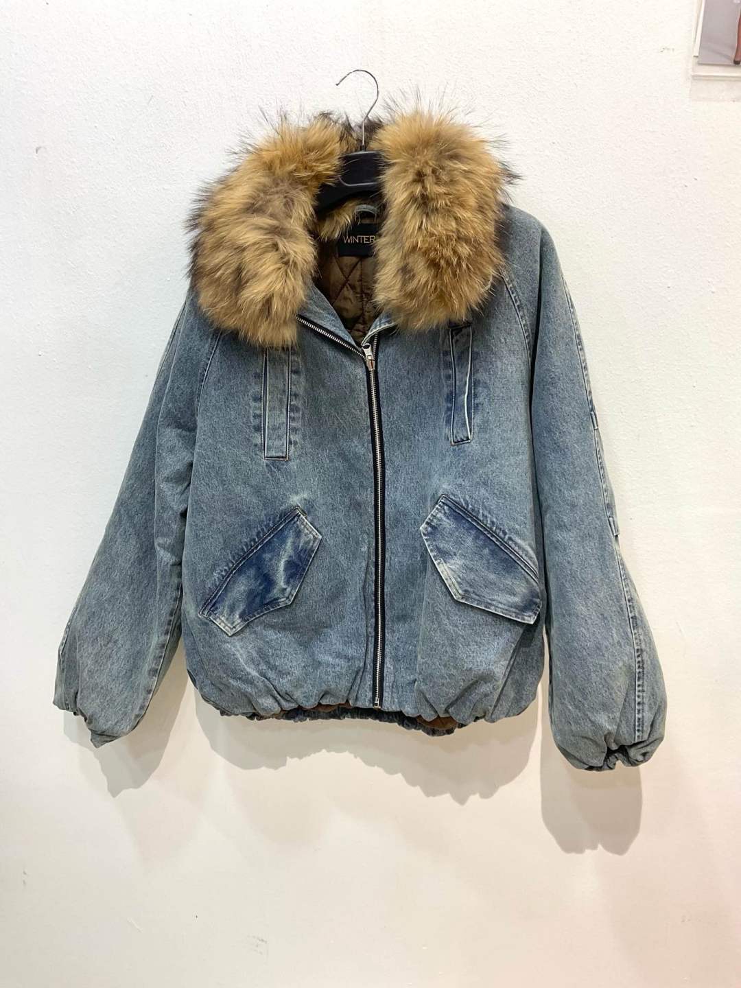 Kurtka Bomber Oversize Z Futrem