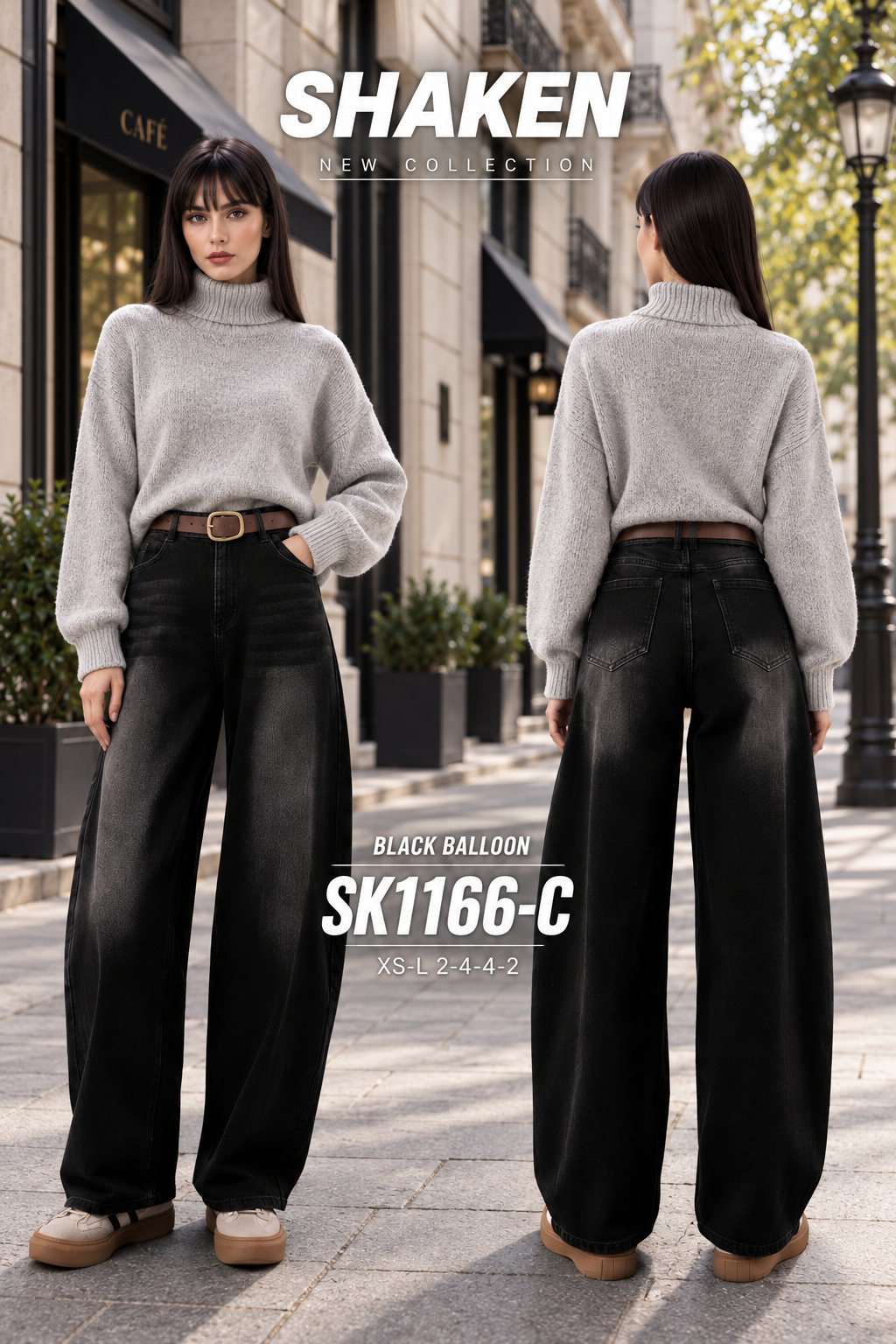 Spodnie Wide Leg z Wysokim Stanem