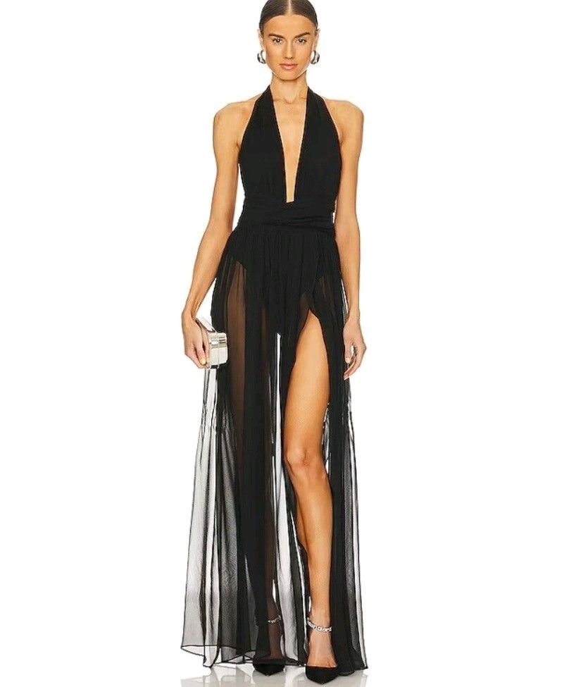 Sukienka Halter Maxi z Kokardą