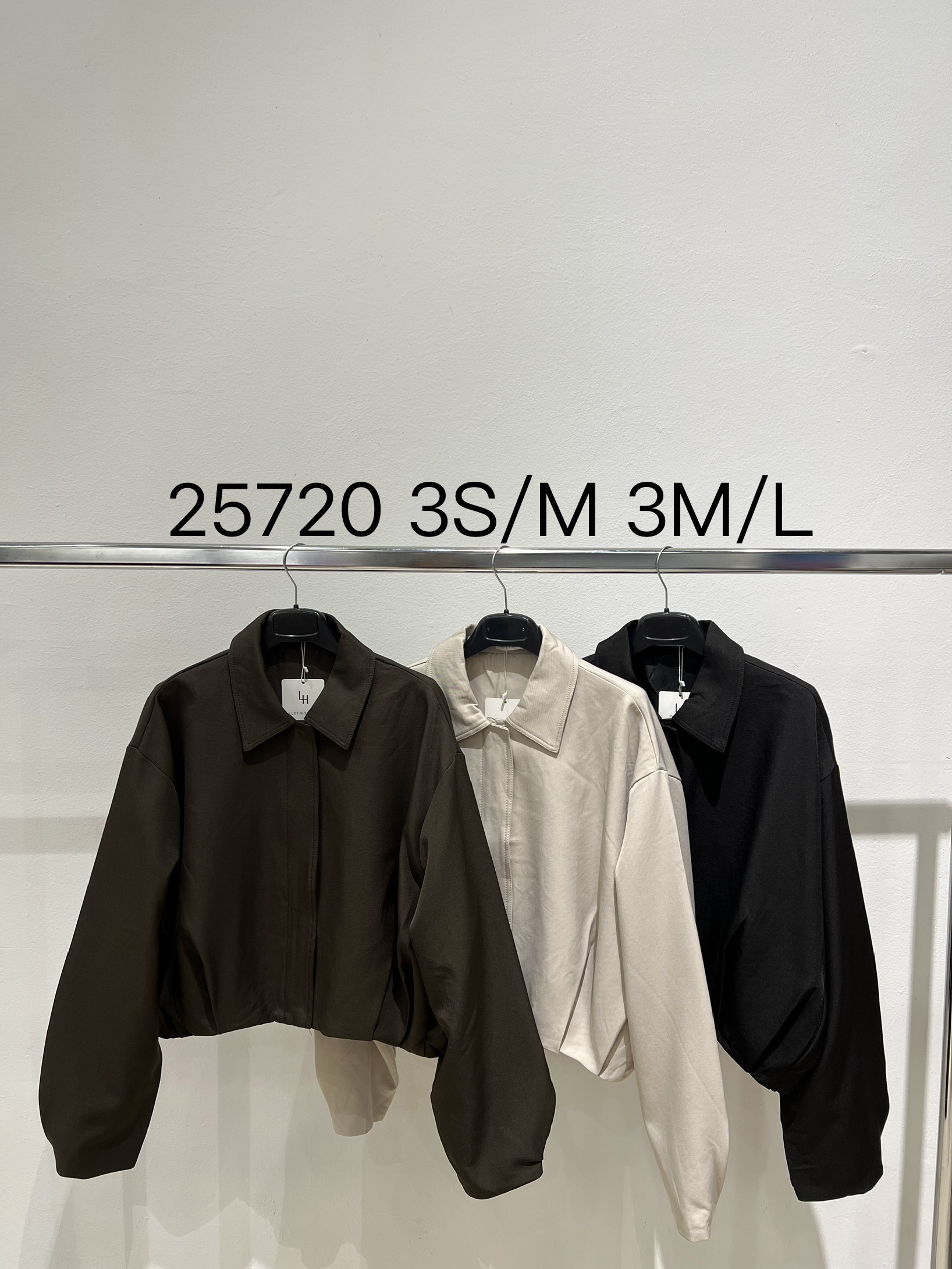 Kurtka Oversize Cropped z Kołnierzykiem