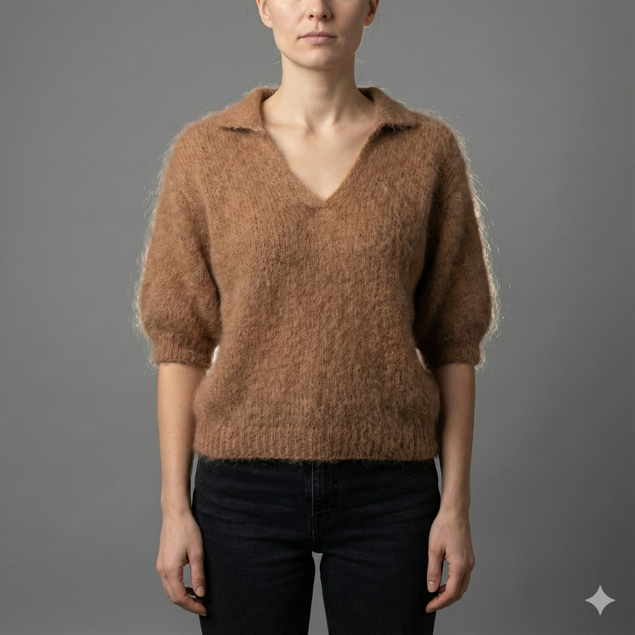 Sweter z Dekoltem V