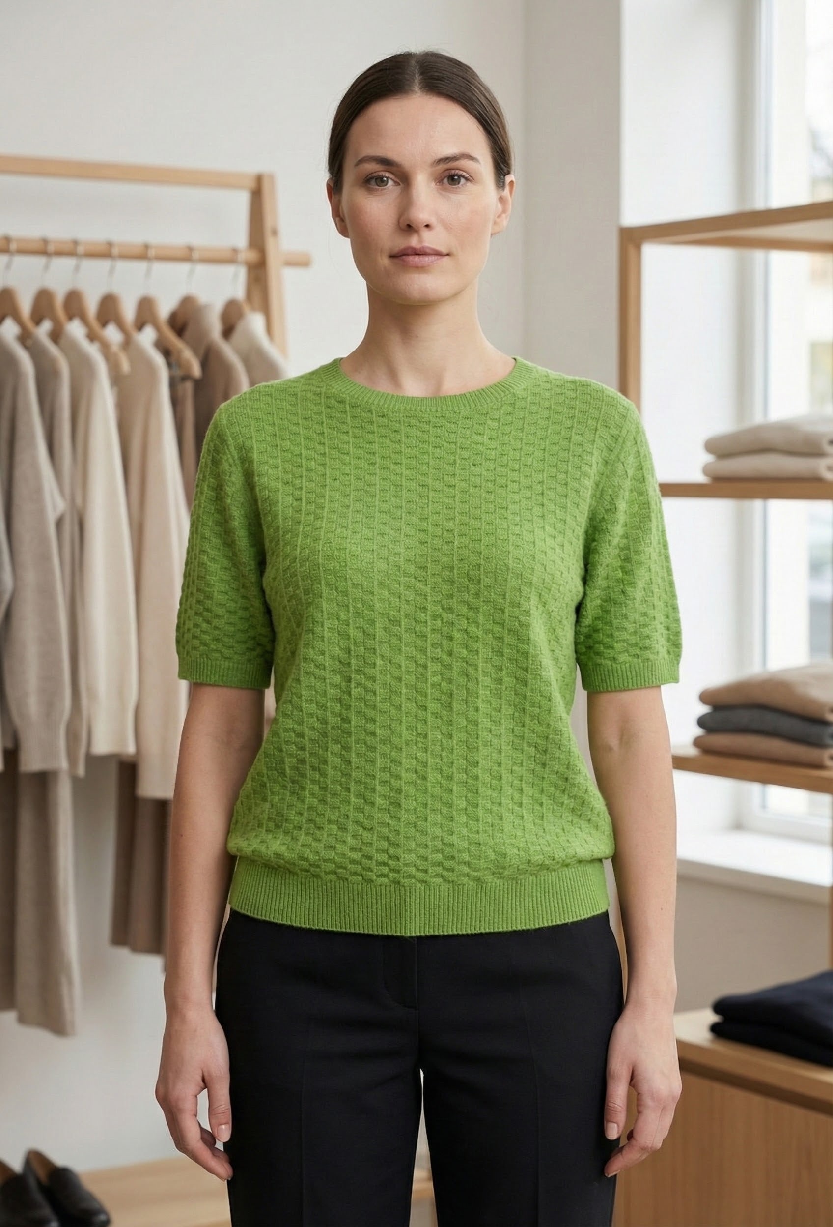Sweter krótki z fakturą