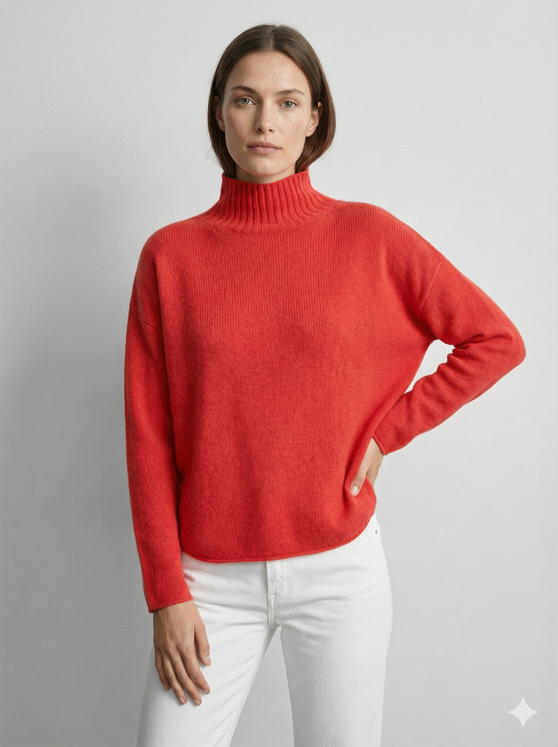 Sweter Luźny z Golfem