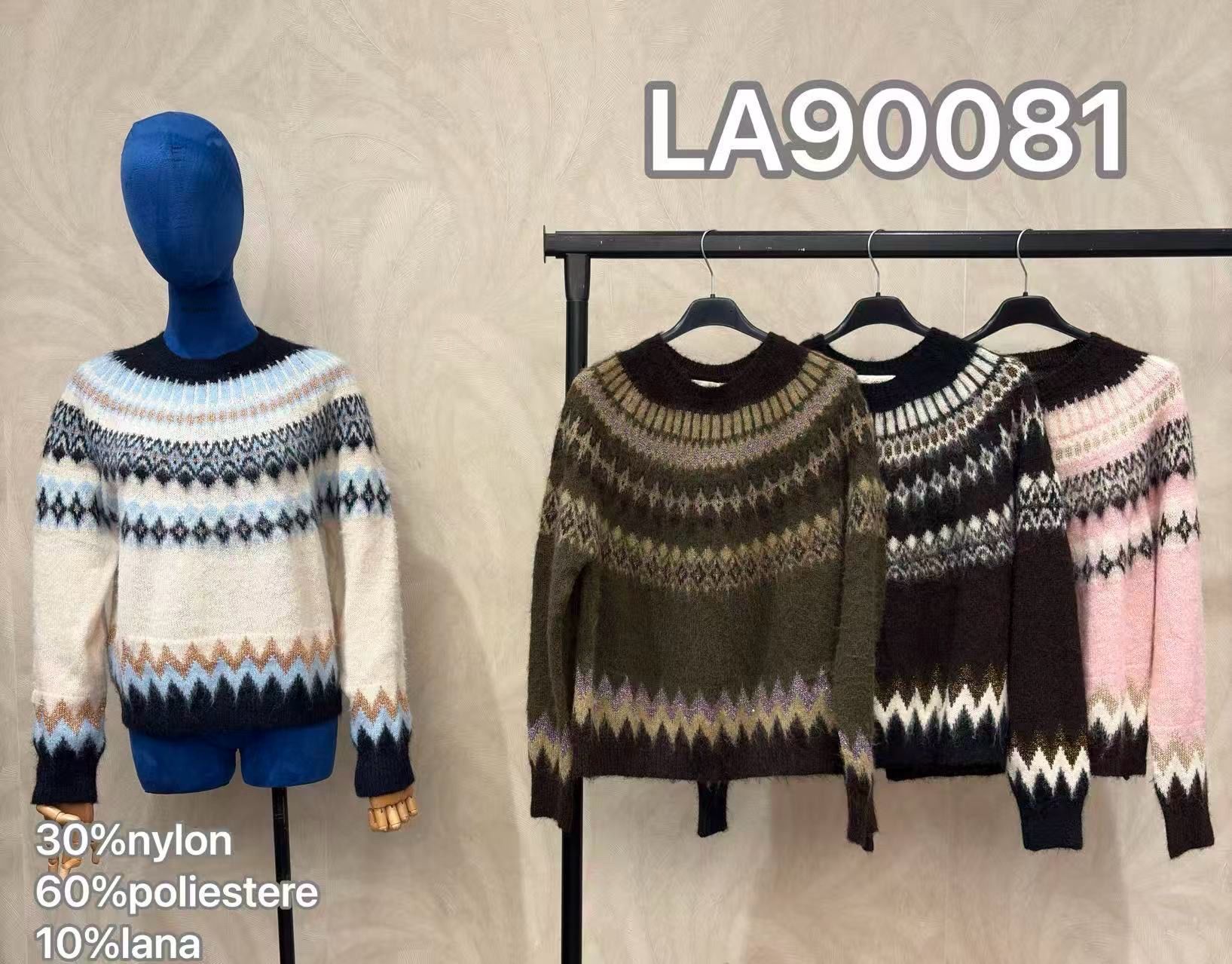 Sweter z żakardowym wzorem
