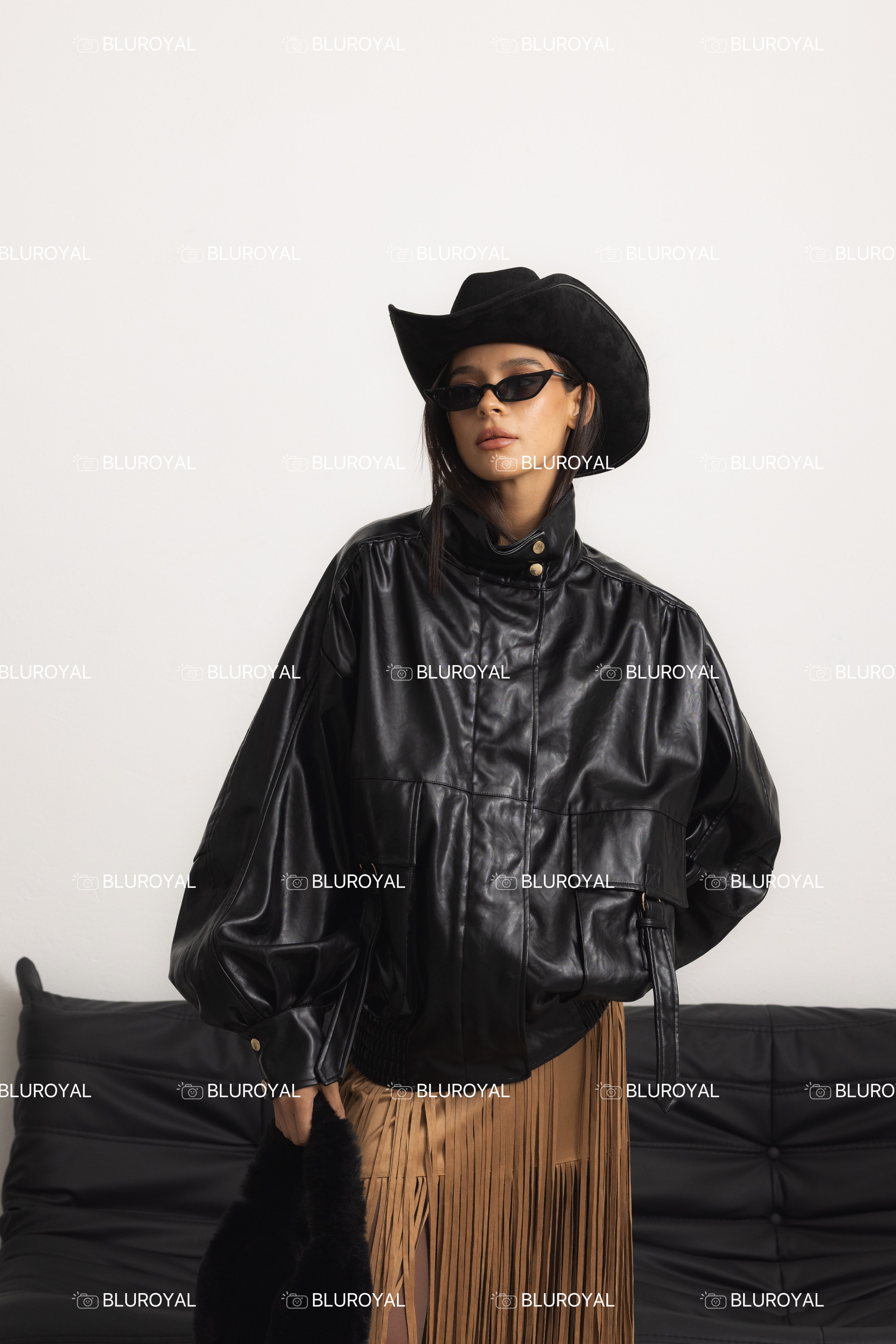 Kurtka Oversize Bomber Stójka