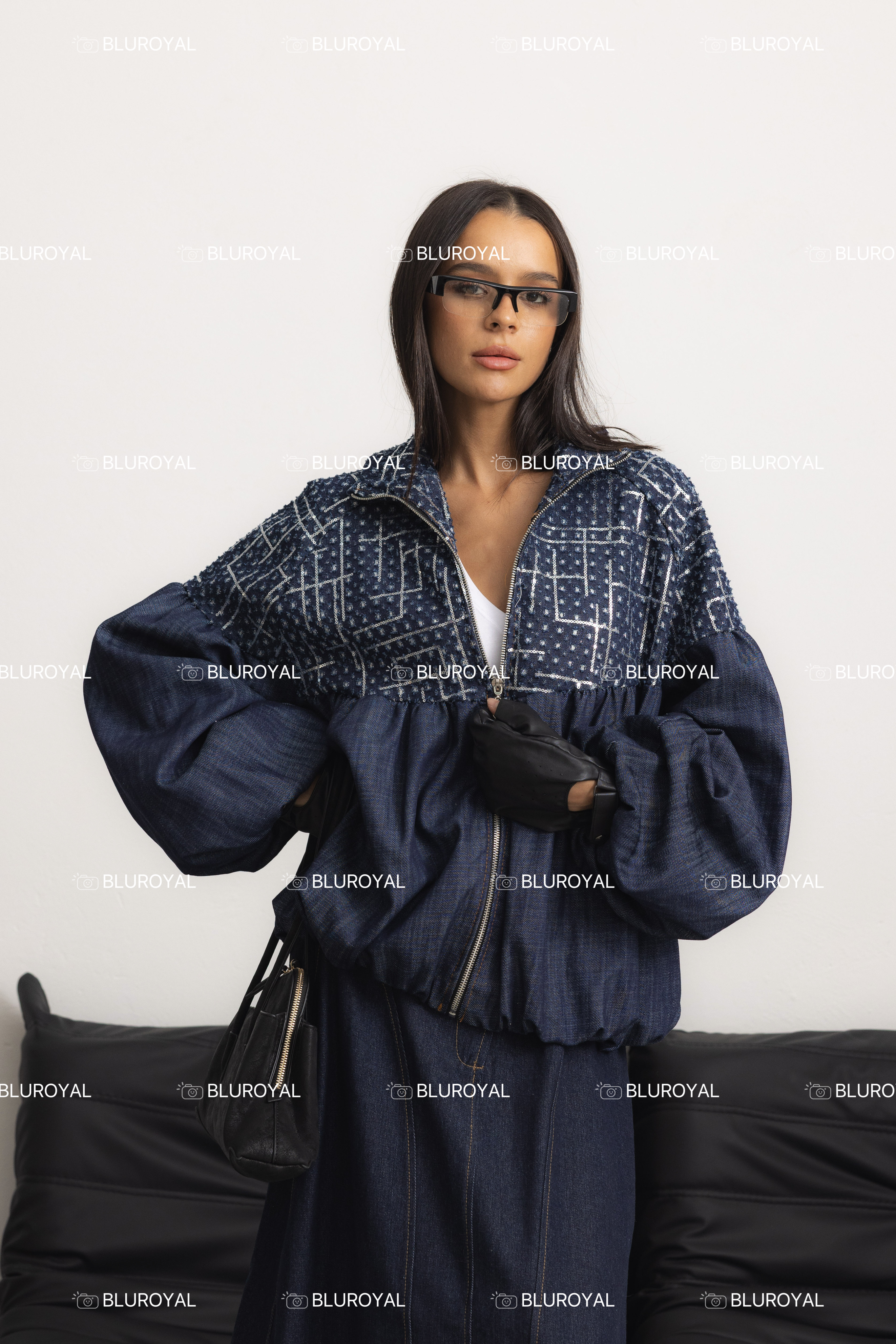 Kurtka Oversize z Cekinami