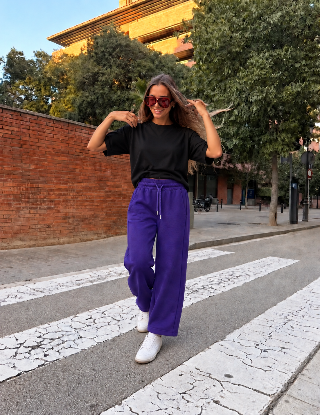 Spodnie Wide Leg Z Troczkiem