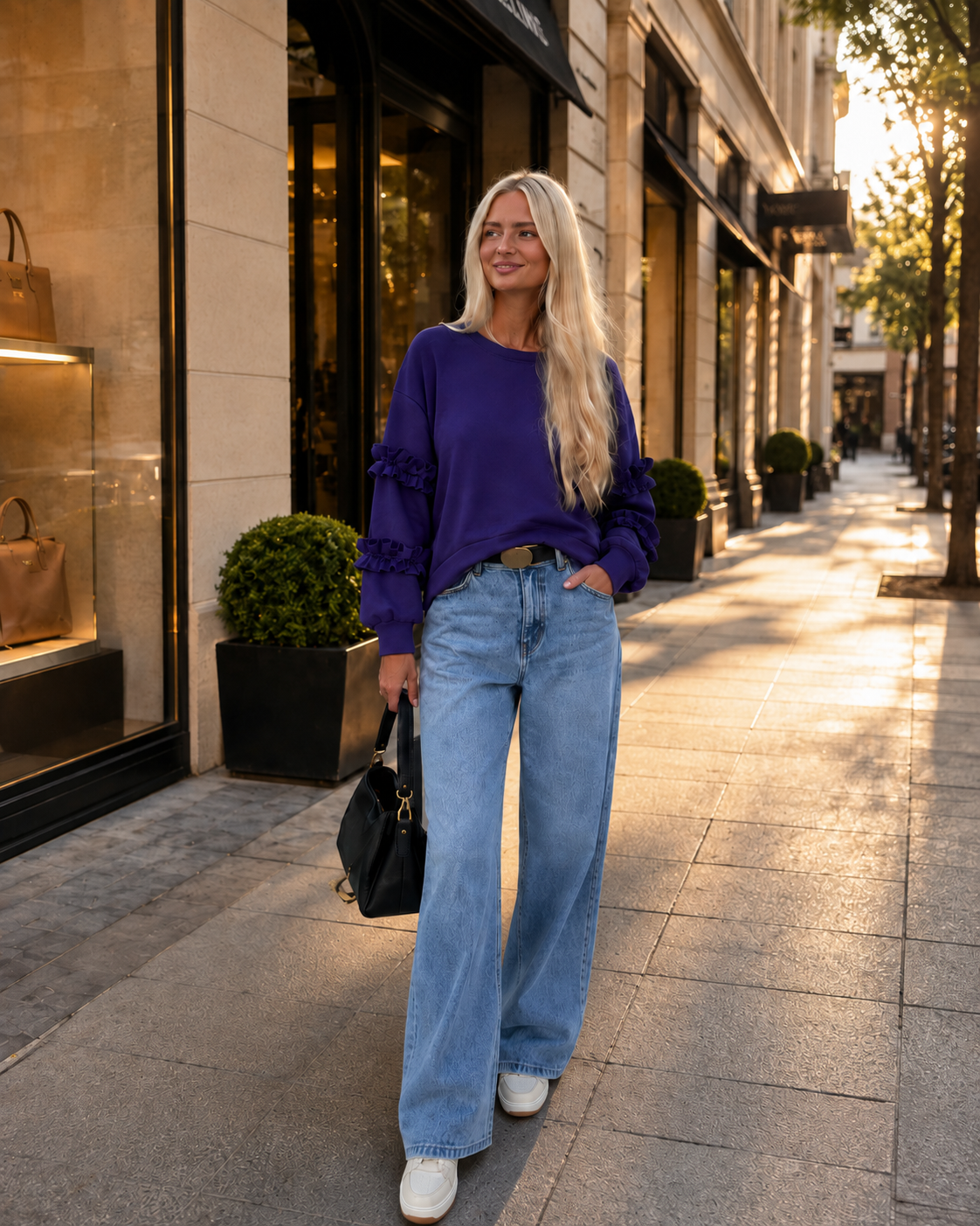 Bluza Oversize z Falbanami