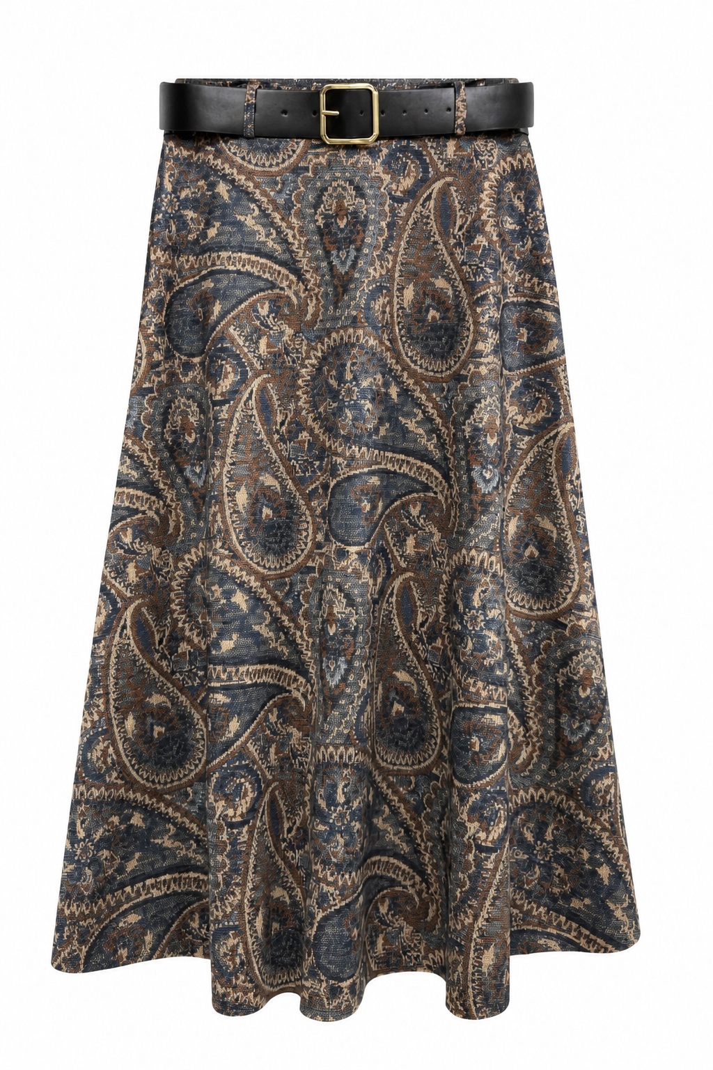 Spódnica Midi Rozkloszowana Paisley