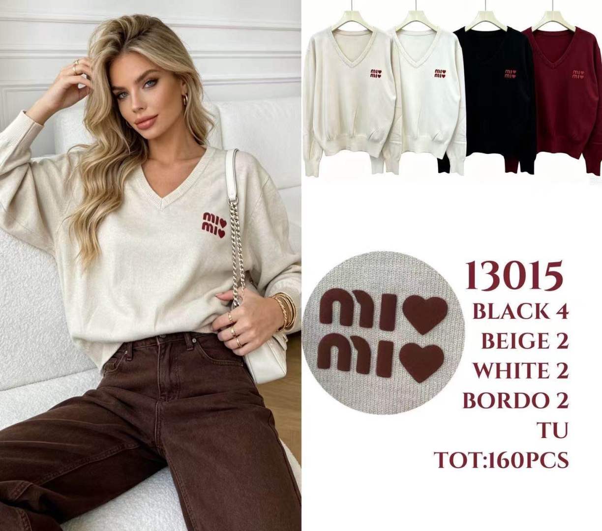 Sweter V-neck Do Bioder