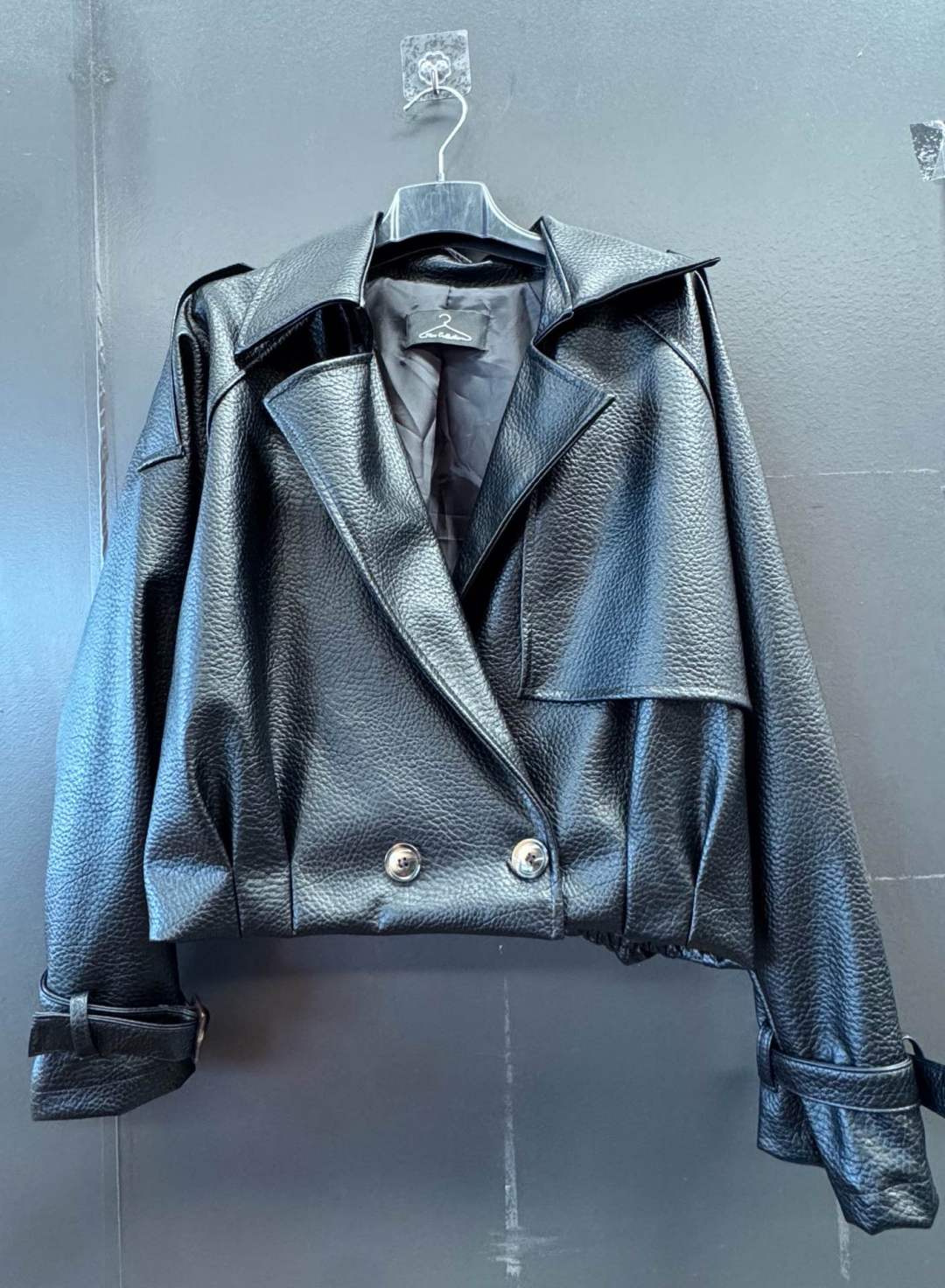Kurtka Oversize Cropped z Klapami