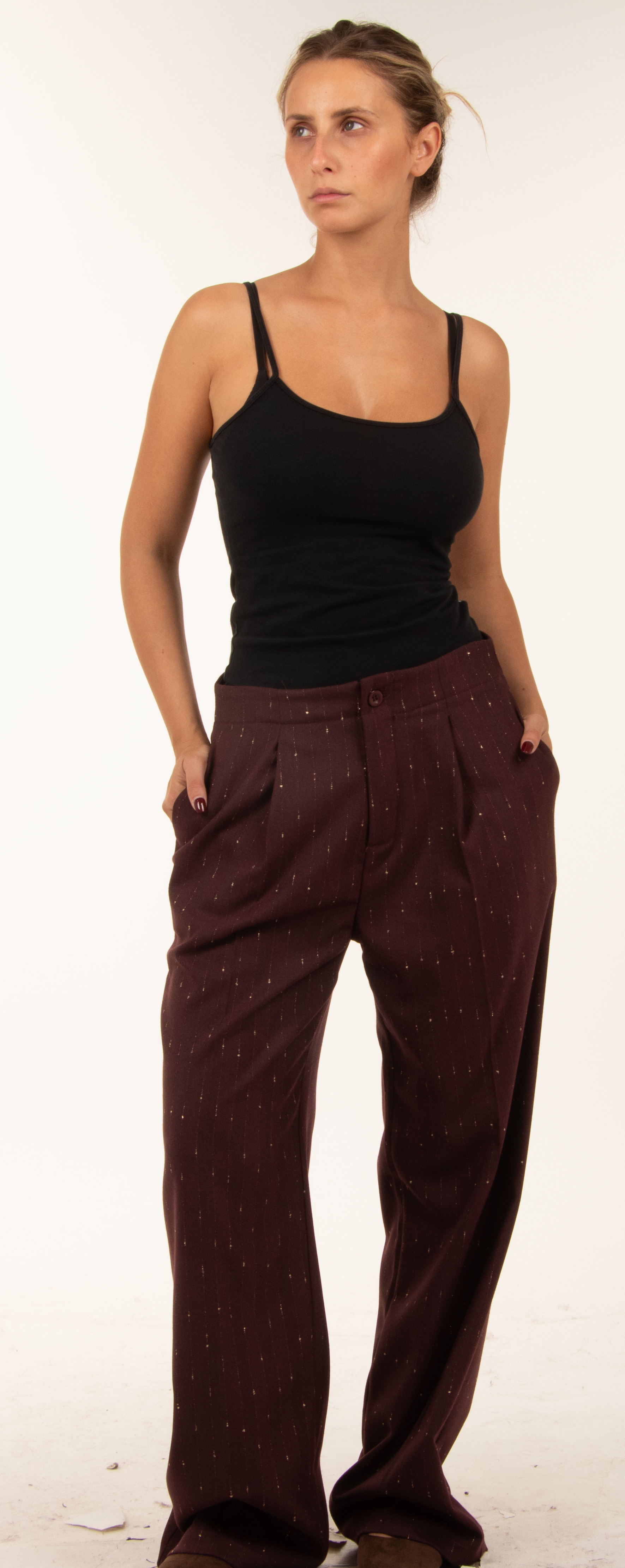 Spodnie Wide Leg z Plisami