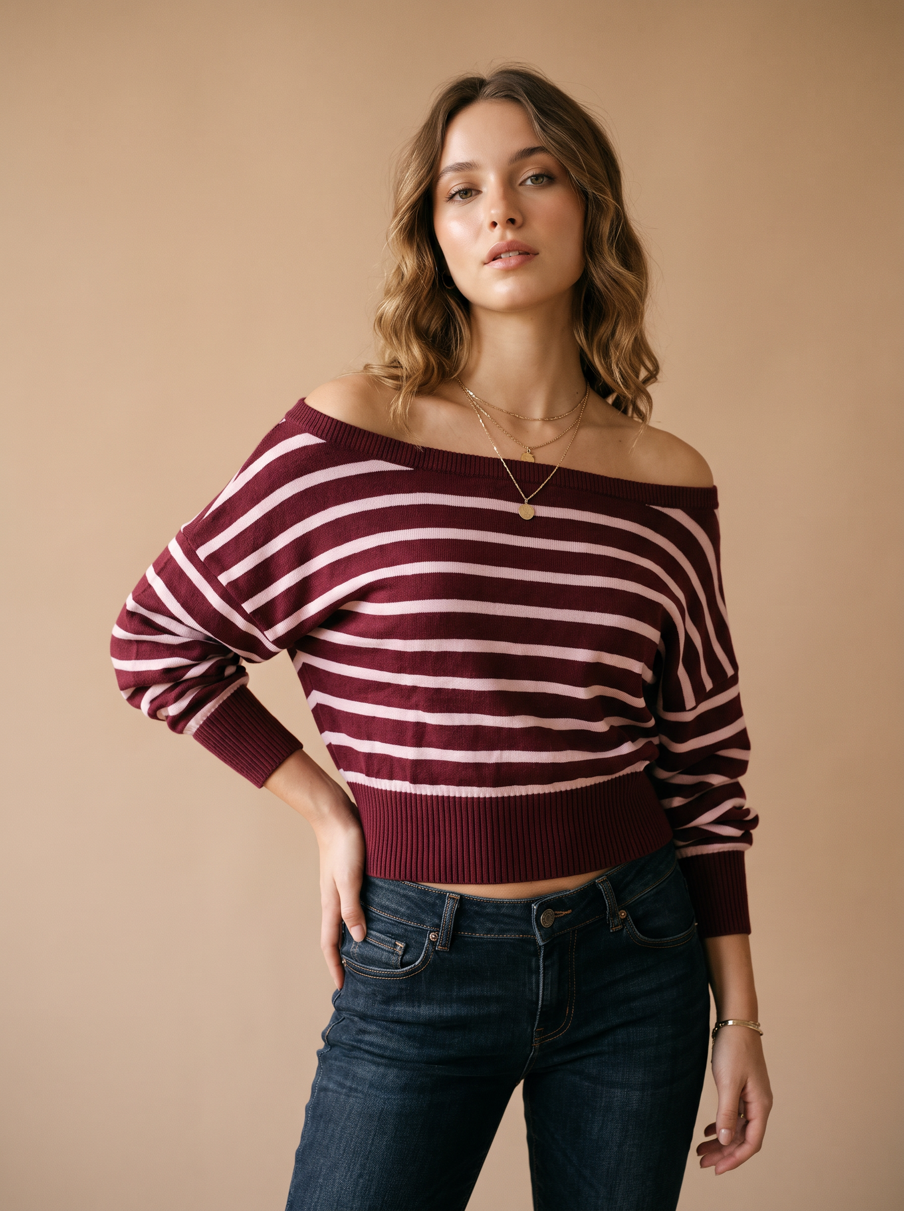 Sweter Luźny z Łódką