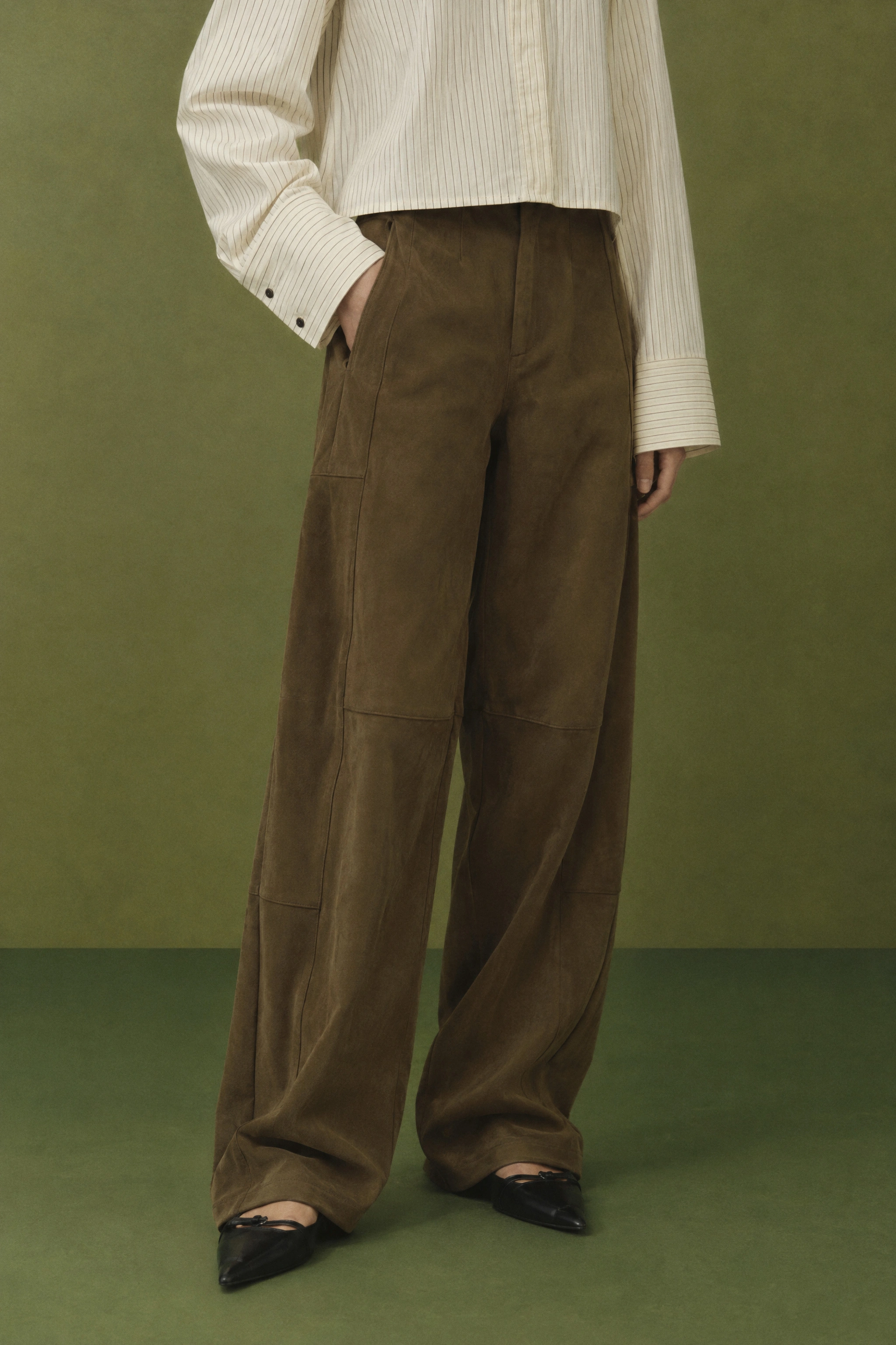 Spodnie Wide Leg z Paskiem